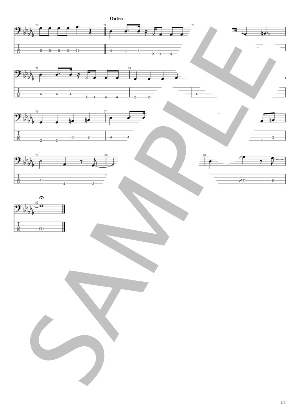 楽譜】今更だって僕は言うかな / Saucy Dog (エレキベース / 初〜中級