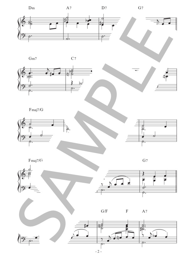 Someday My Prince Will Come (フランク・チャーチル) / ピアノソロ 初〜中級 - サンプル譜面 2/4