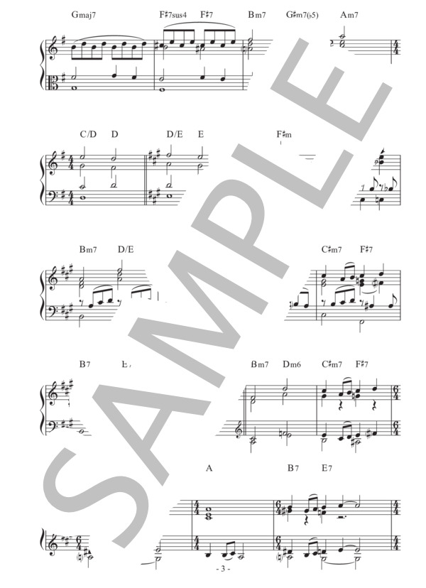 Over the Rainbow (ハロルド・アーレン) / ピアノソロ 中級 - サンプル譜面 3/4