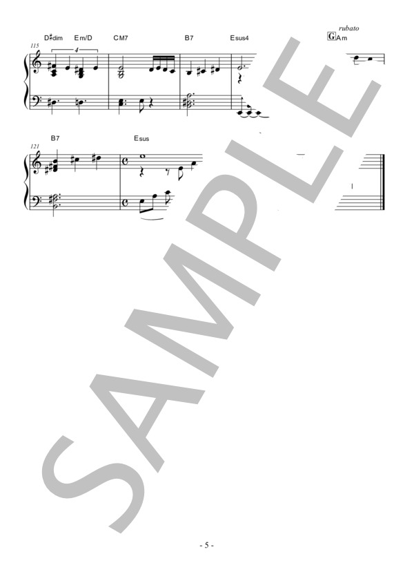 人生のメリーゴーランド (久石 譲) / ピアノソロ 中級 - サンプル譜面 5/5