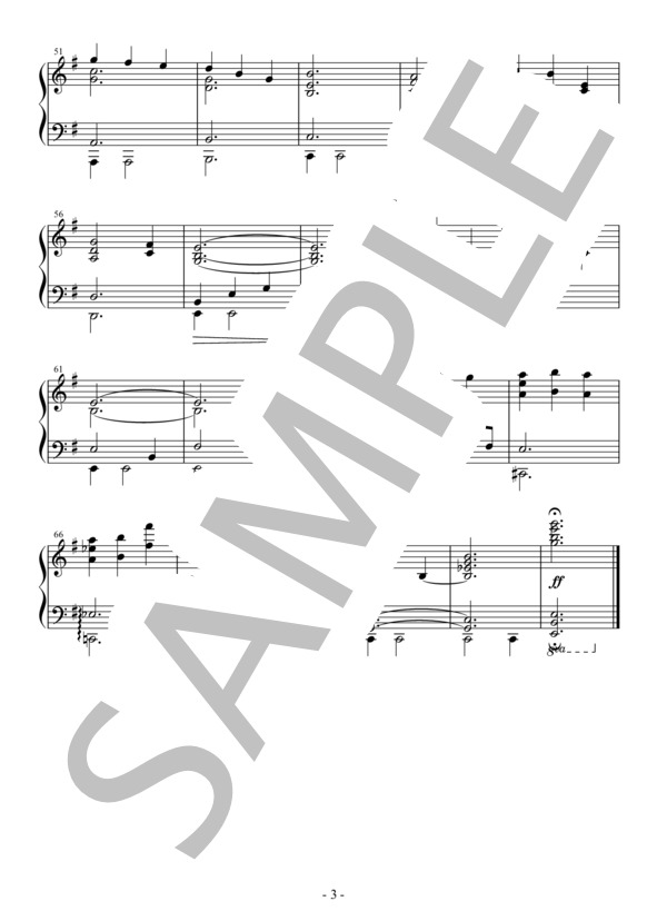 メインテーマ・オブ・華麗なる一族 (服部 隆之) / ピアノソロ 中級 - サンプル譜面 3/3