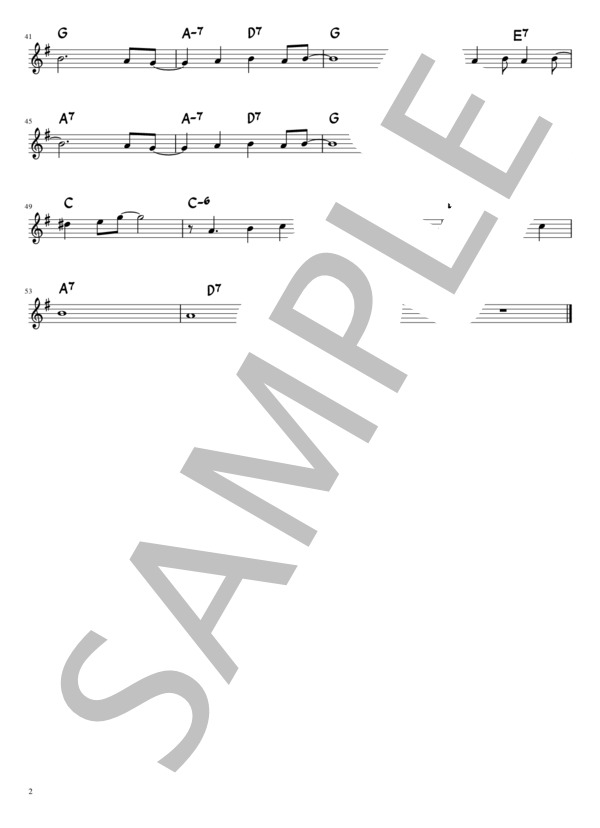 but not for me in G (ジョージ・ガーシュイン) / メロディ その他 - サンプル譜面 2/2