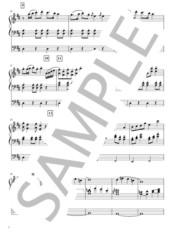 みつばちマーチ (外国の曲) / 電子オルガンソロ 中級 - サンプル譜面 2/5