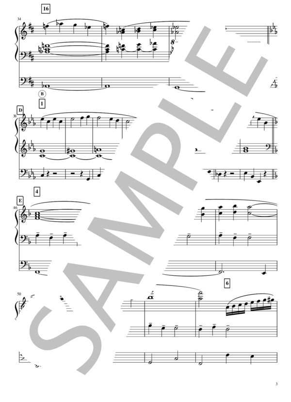 みつばちマーチ (外国の曲) / 電子オルガンソロ 中級 - サンプル譜面 3/5