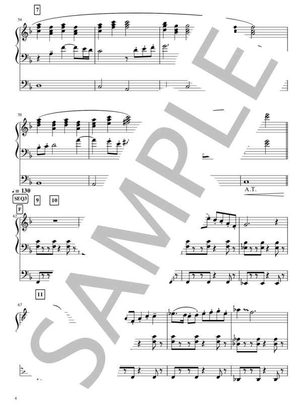 みつばちマーチ (外国の曲) / 電子オルガンソロ 中級 - サンプル譜面 4/5