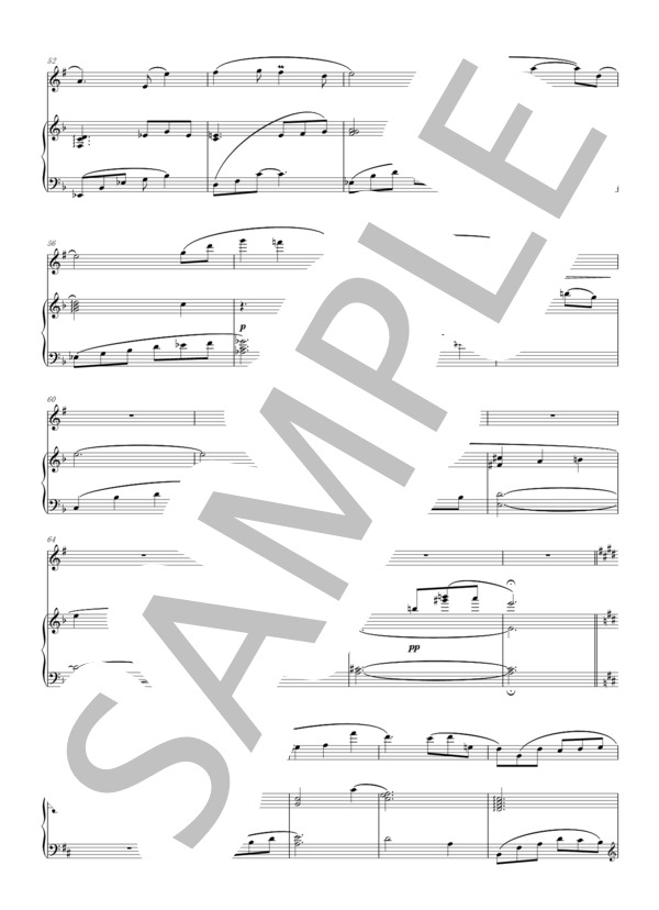 片時雨（デュオ） (かしわ 丸餅) / アンサンブルピアノ＋他楽器 中〜上級 - サンプル譜面 4/5