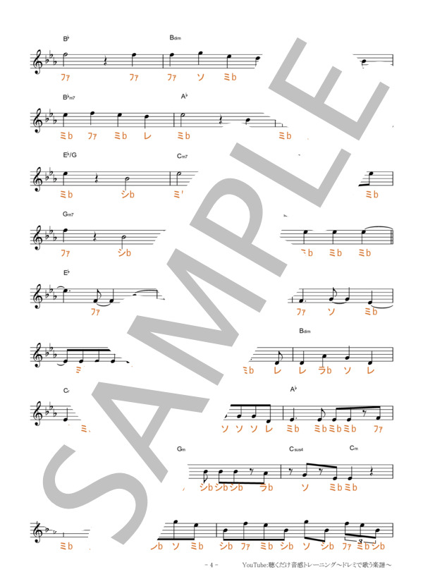 ファンファーレ【固定ド読み】 (sumika) / 全て その他 - サンプル譜面 4/5