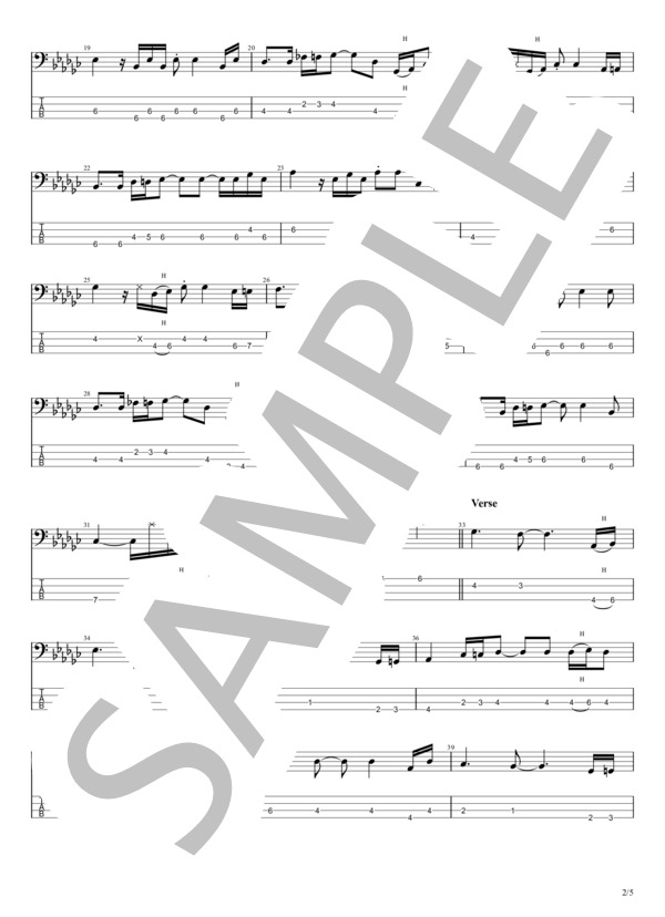 君のために (SAKURA) / エレキベース 初〜中級 - サンプル譜面 2/5