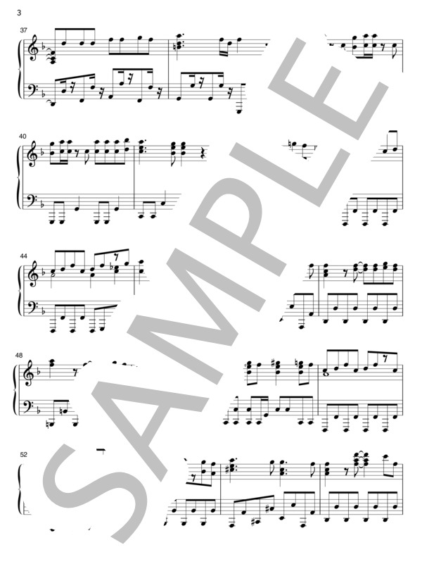 【動画あり】恋の前ならえ (Official髭男dism) / ピアノソロ 中級 - サンプル譜面 3/5