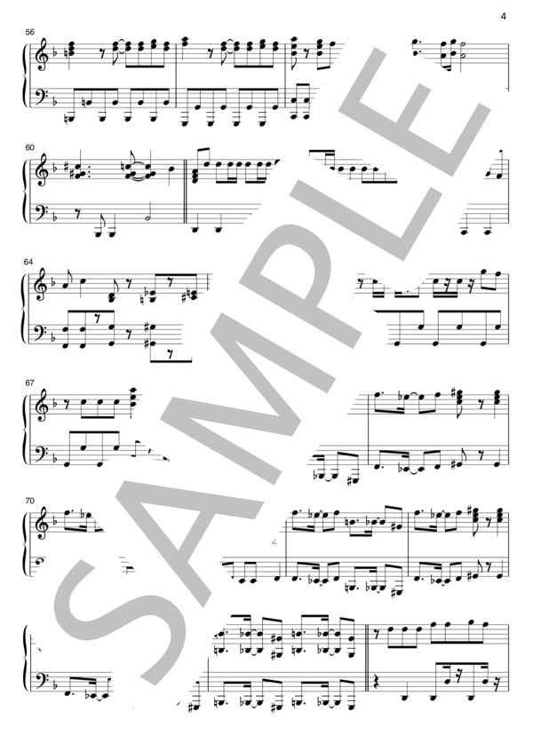 【動画あり】恋の前ならえ (Official髭男dism) / ピアノソロ 中級 - サンプル譜面 4/5