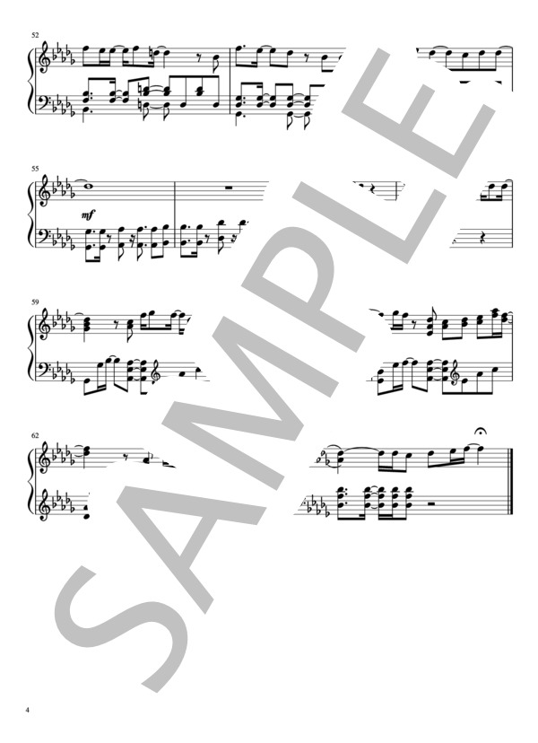 「#1 Girl」ピアノソロ (Kis-My-Ft2) / 中級 - サンプル譜面 4/4