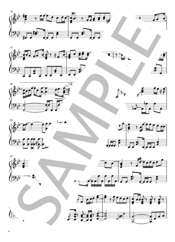 「Smilest」ピアノソロ (Kis-My-Ft2) / 中級 - サンプル譜面 4/5