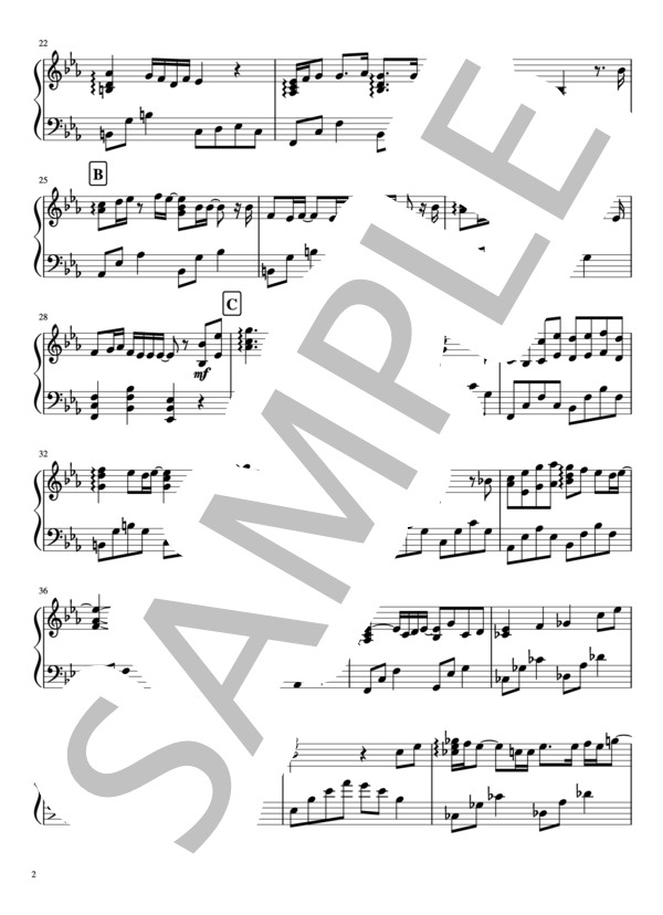 「君を大好きだ」ピアノソロ (Kis-My-Ft2) / 中級 - サンプル譜面 2/3