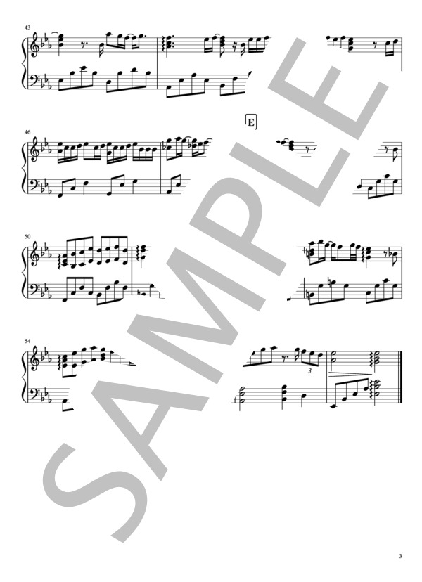 「君を大好きだ」ピアノソロ (Kis-My-Ft2) / 中級 - サンプル譜面 3/3