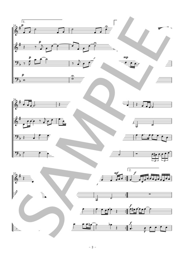 糸（トランペット・トロンボーン四重奏） (中島 みゆき) / アンサンブル金管 初〜中級 - サンプル譜面 3/5