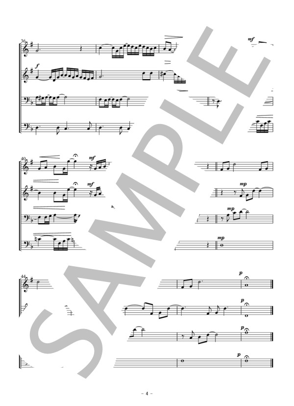 糸（トランペット・トロンボーン四重奏） (中島 みゆき) / アンサンブル金管 初〜中級 - サンプル譜面 4/5