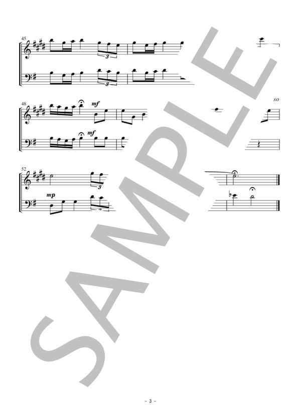 アメージング・グレース / Amazing Grace(アルトサックス・トロンボーン二重奏 / 無伴奏） (Traditional) / 初〜中級 - サンプル譜面 3/5