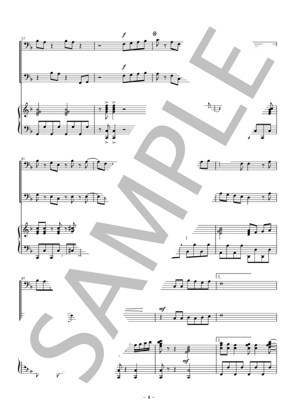 となりのトトロ（トロンボーン二重奏） (久石 譲) / アンサンブルピアノ＋他楽器 初〜中級 - サンプル譜面 4/5