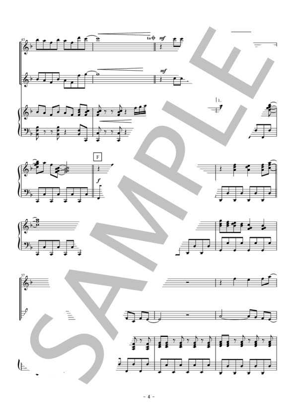 となりのトトロ（フルート二重奏） (久石 譲) / アンサンブルピアノ＋他楽器 初〜中級 - サンプル譜面 4/5