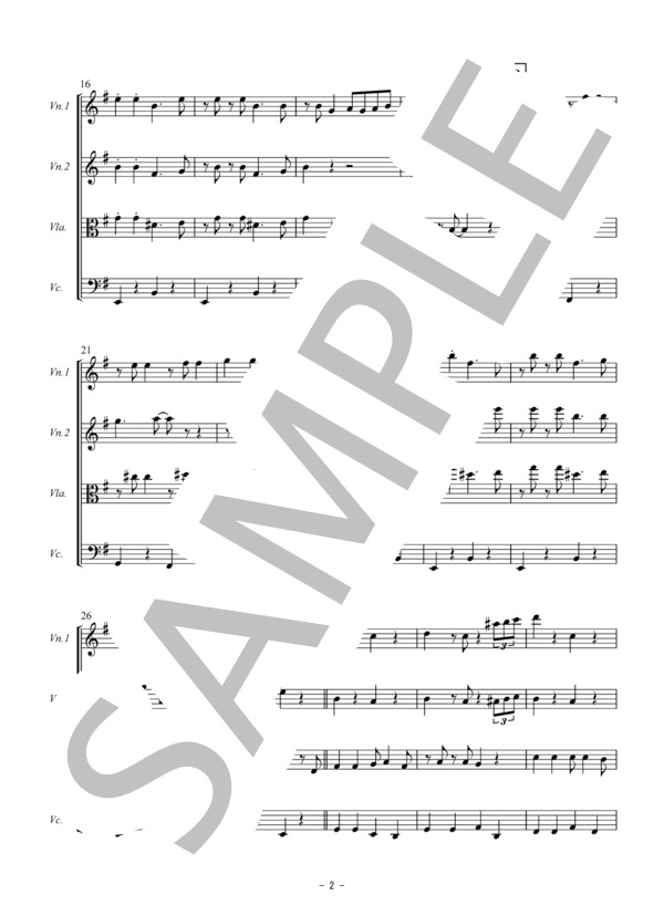 楽譜】SING,SING,SING 弦楽四重奏 / ルイ・プリマ (アンサンブル
