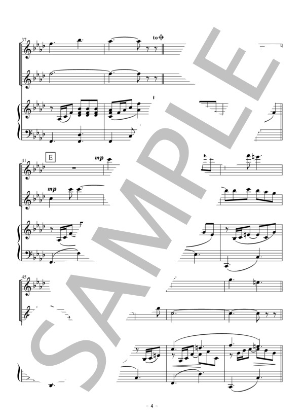 小さな木の実（フルート二重奏） (ジョルジュ・ビゼー) / アンサンブル木管 初〜中級 - サンプル譜面 4/5