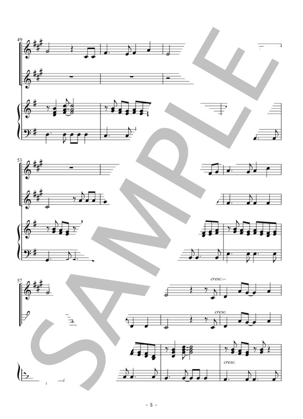 君をのせて（クラリネット二重奏） (井上 あずみ) / 初〜中級 - サンプル譜面 5/5