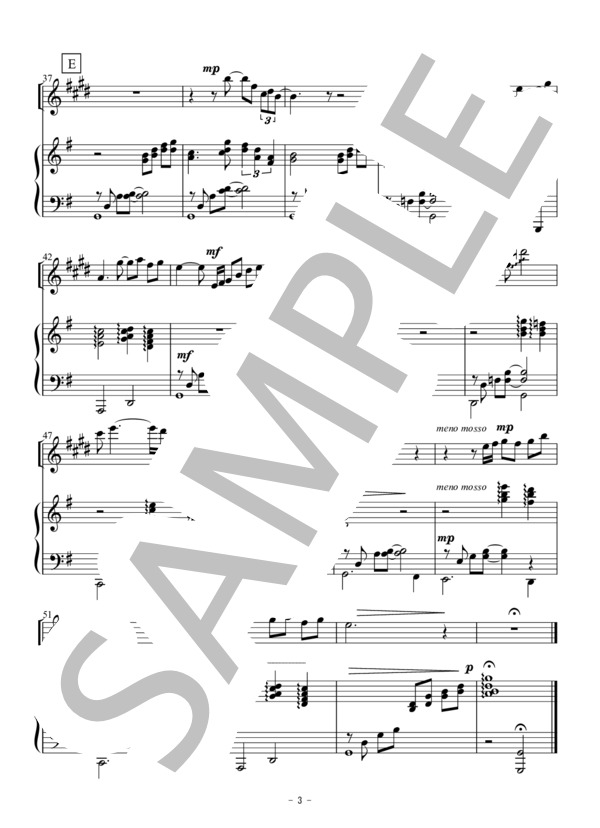 美女と野獣（アルトサックス独奏） (アラン・メンケン) / アンサンブルピアノ＋他楽器 初〜中級 - サンプル譜面 3/4