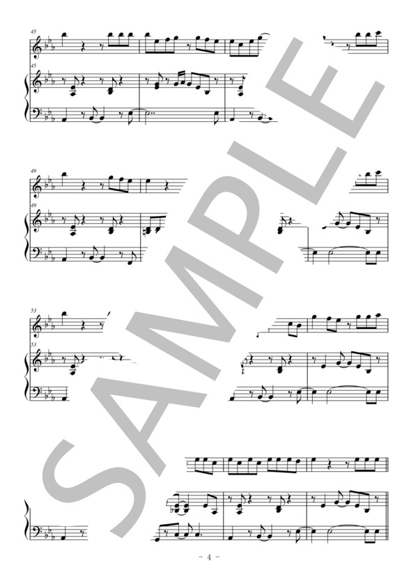 香水（フルート＆ピアノ伴奏） (瑛人) / 中〜上級 - サンプル譜面 4/5