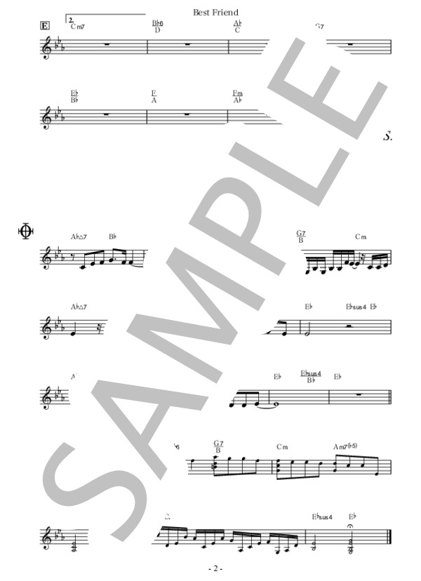 Best Friend (Kiroro) / 全て その他 - サンプル譜面 2/2