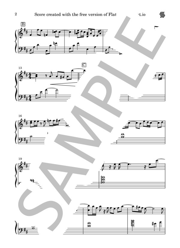 【ピアノソロ】I LOVE... 恋つづ劇中ver. / Official髭男dism(中級） / 中級 - サンプル譜面 2/3