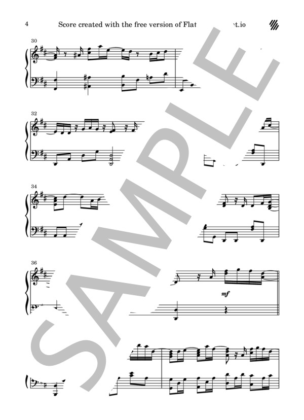 【ピアノソロ】まちがいさがし  /  菅田将暉（上級） (菅田 将暉) / 上級 - サンプル譜面 4/5