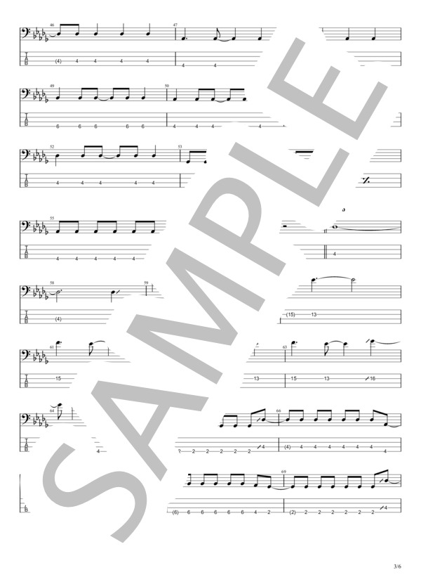 Lani (FOMARE) / エレキベース 初級 - サンプル譜面 3/5
