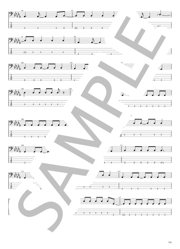 Lani (FOMARE) / エレキベース 初級 - サンプル譜面 5/5