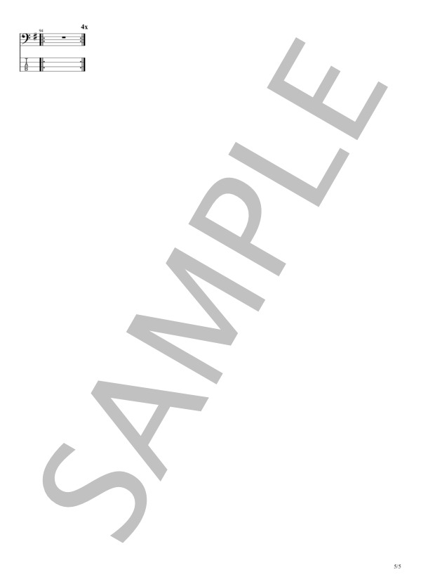 LAST DANCE (きのこ帝国) / エレキベース 初〜中級 - サンプル譜面 5/5