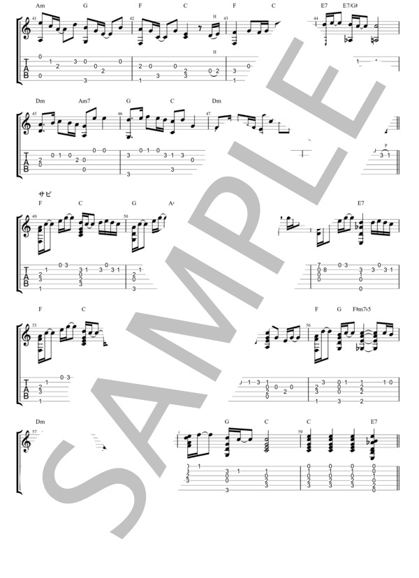 Lemonソロギター (米津 玄師) / ギターソロ 初級 - サンプル譜面 3/5