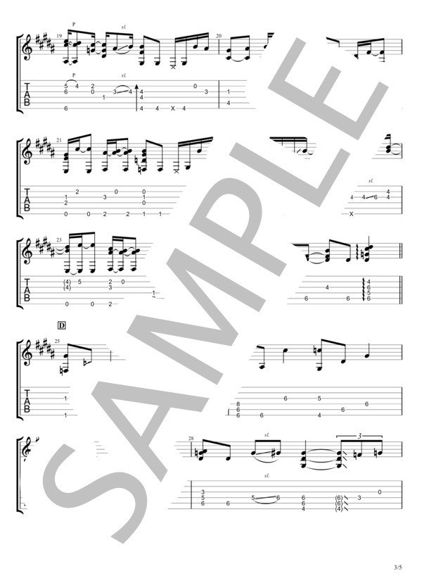 LEMON (米津 玄師) / ギターソロ 上級 - サンプル譜面 3/5