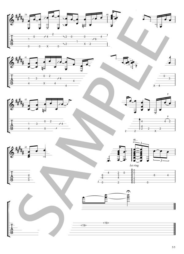 LEMON (米津 玄師) / ギターソロ 上級 - サンプル譜面 5/5