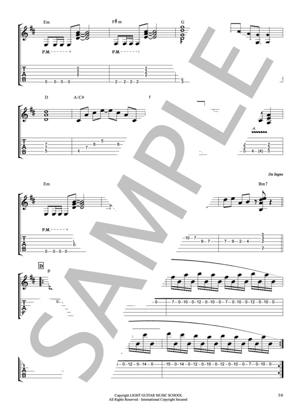 Still Alive (B'z) / エレキギター 中〜上級 - サンプル譜面 3/5