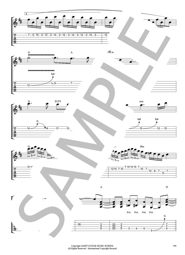 Still Alive (B'z) / エレキギター 中〜上級 - サンプル譜面 4/5