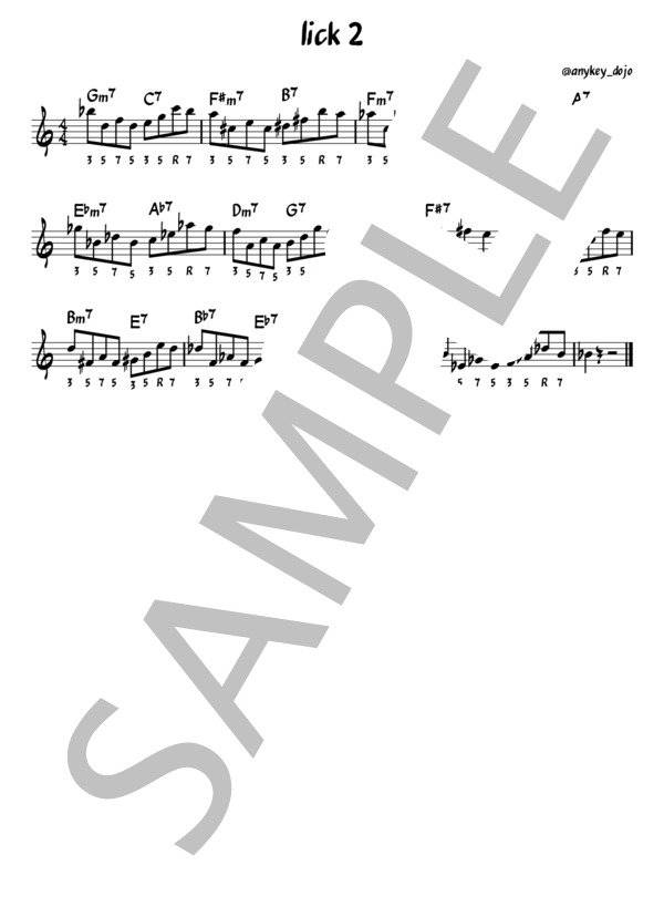lick2 (anykey_dojo) / その他 入門 - サンプル譜面 1/1