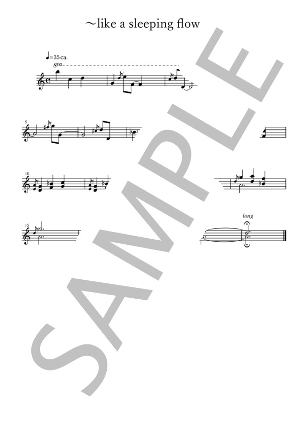 村松健 作曲  ～like a sleeping flower～ (村松 健) / ピアノソロ 入門〜初級 - サンプル譜面 1/2