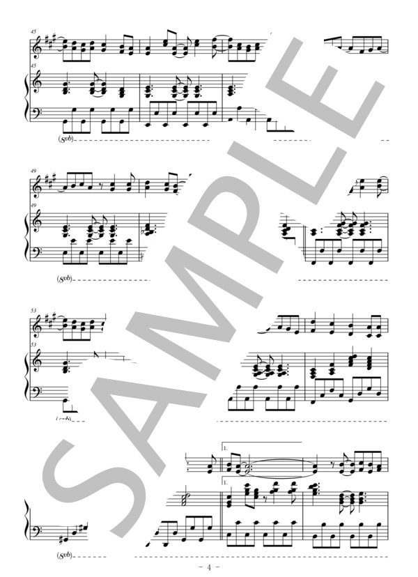 Love so sweet(バリトンサックス＆ピアノ伴奏） (嵐) / 中〜上級 - サンプル譜面 4/5