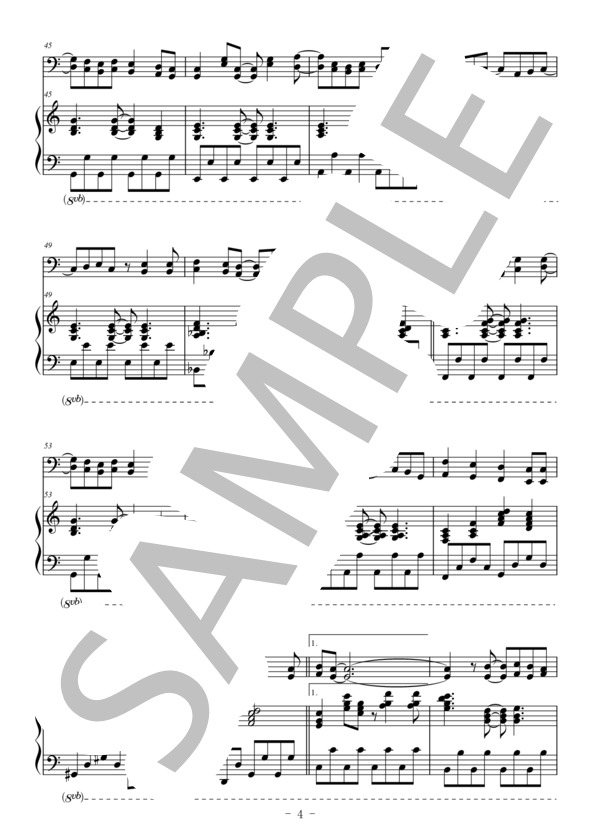 Love so sweet(チューバ＆ピアノ伴奏） (嵐) / 中〜上級 - サンプル譜面 4/5