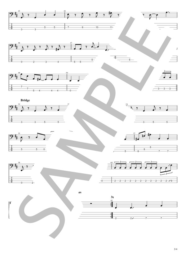 楽譜】lovin' / Mrs. GREEN APPLE (エレキベース / 中級) - Piascore