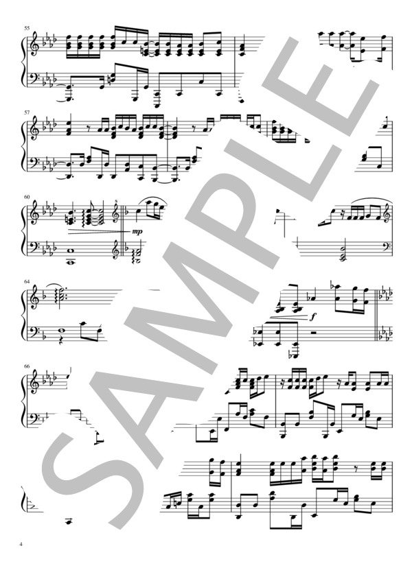 【ピアノソロ】約束  /  Eve(上級） / 上級 - サンプル譜面 4/5