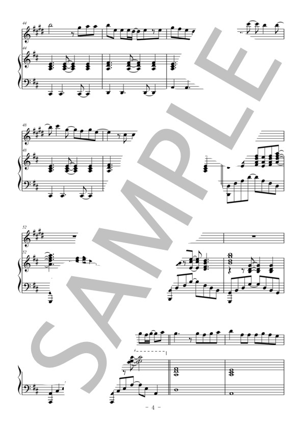 マリーゴールド（クラリネット＆ピアノ伴奏) / あいみょん / 中〜上級 - サンプル譜面 4/5