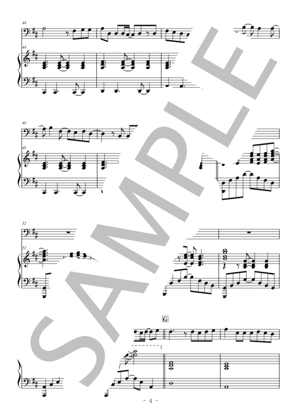 マリーゴールド（ユーフォニアム＆ピアノ伴奏) / あいみょん / 中〜上級 - サンプル譜面 4/5