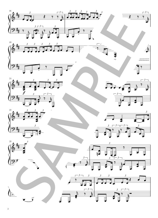 逃亡 (ヨルシカ) / ピアノソロ 上級 - サンプル譜面 2/5