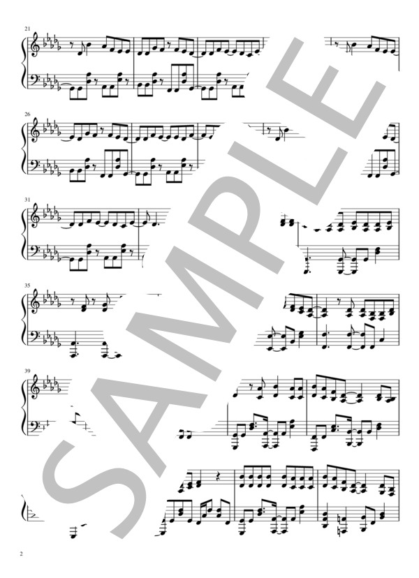 花人局 (ヨルシカ) / ピアノソロ 上級 - サンプル譜面 2/5