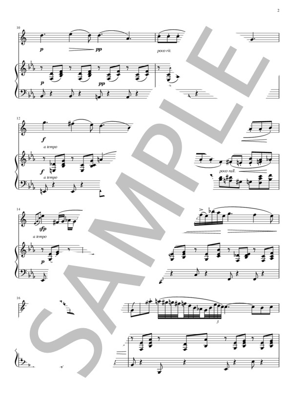 ショパン：ノクターン 作品9-2 (E♭クラリネット） (フレデリック・ショパン) / 中〜上級 - サンプル譜面 2/5